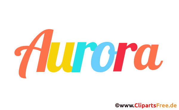 AuroraVorname für Mädchen als animierte Gif-Datei