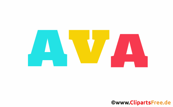 AvaVorname für Mädchen als animierte Gif-Datei