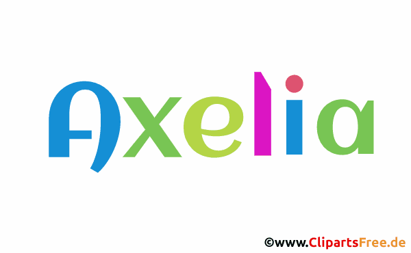 Axelia Vorname für Mädchen - Animierte Gif Namensbilder