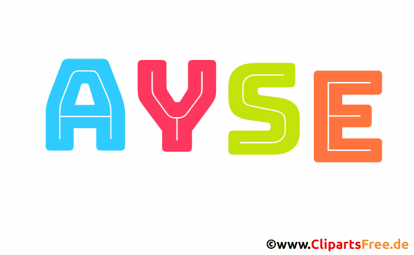 Ayse Namensbild animiert - Schöne Mädchennamen