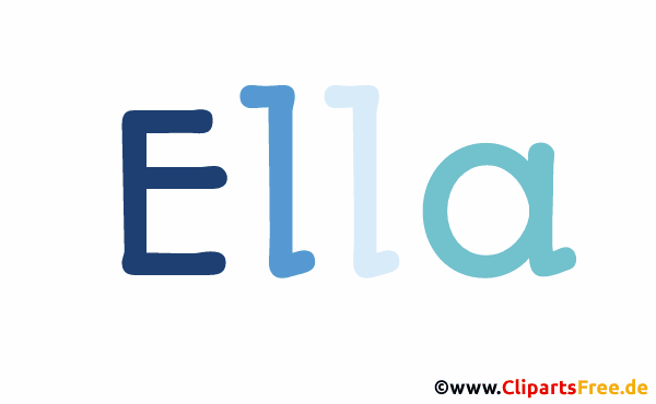 Ella populärer Mädchenname in Deutschland - animierte Gif-Bilder