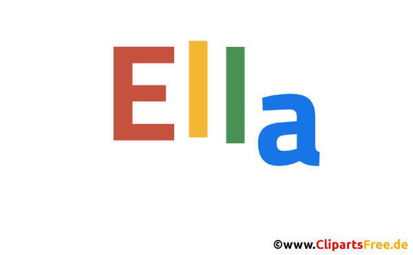 Ella populärer Mädchenname in Deutschland - animierte Gif Bilder