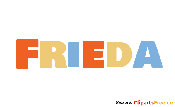 Frieda populärer Mädchenname in Deutschland - animierte Gif-Bilder