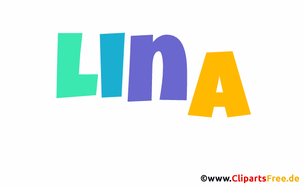 Lina Vorname für Mädchen - Animierte Vornamen