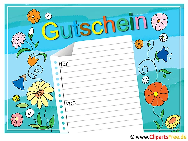 Gutschein Vorlage zum Geburtstag