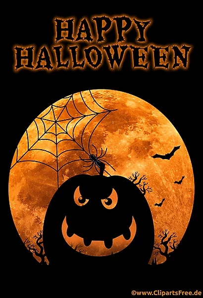 31. Oktober Halloweeen E-Card zum Drucken und Versenden