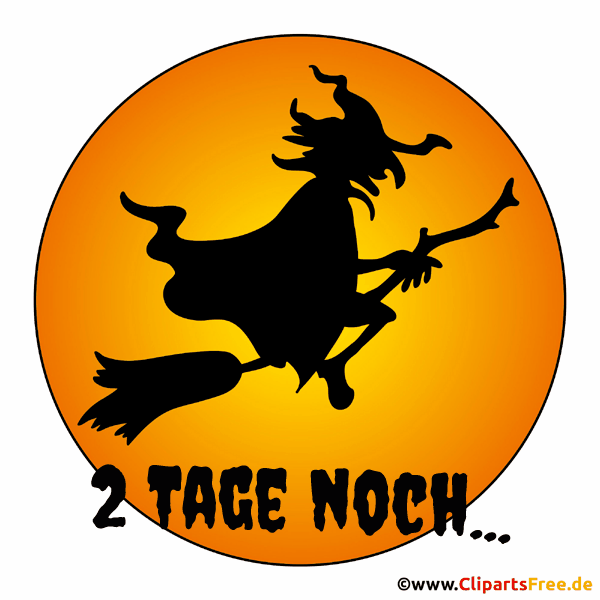 2 Tage bis Halloween Gif Clipart
