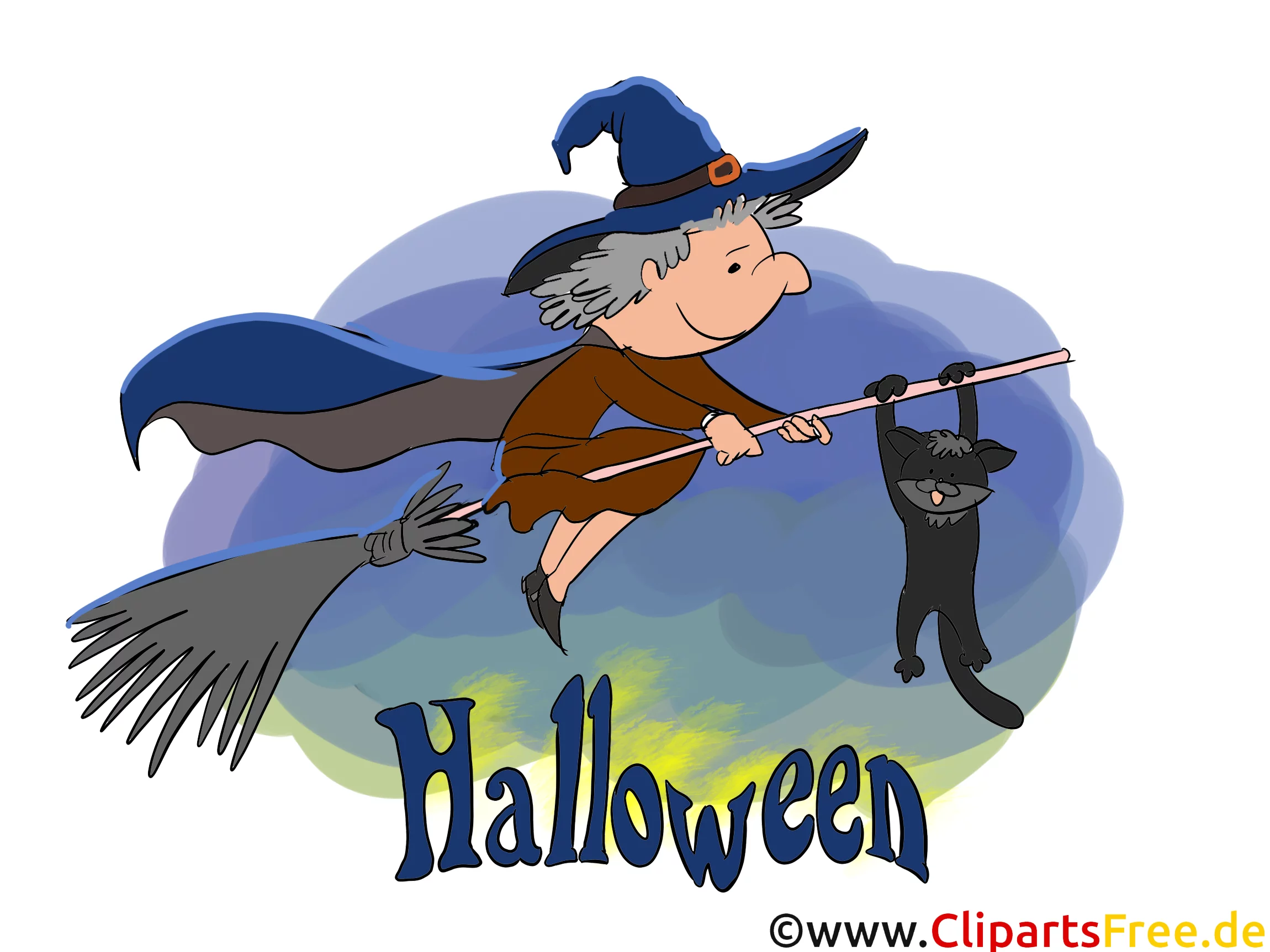Halloween Grüsse - Cliparts, Bilder, Grusskarten, Vorlagen für Einladungen