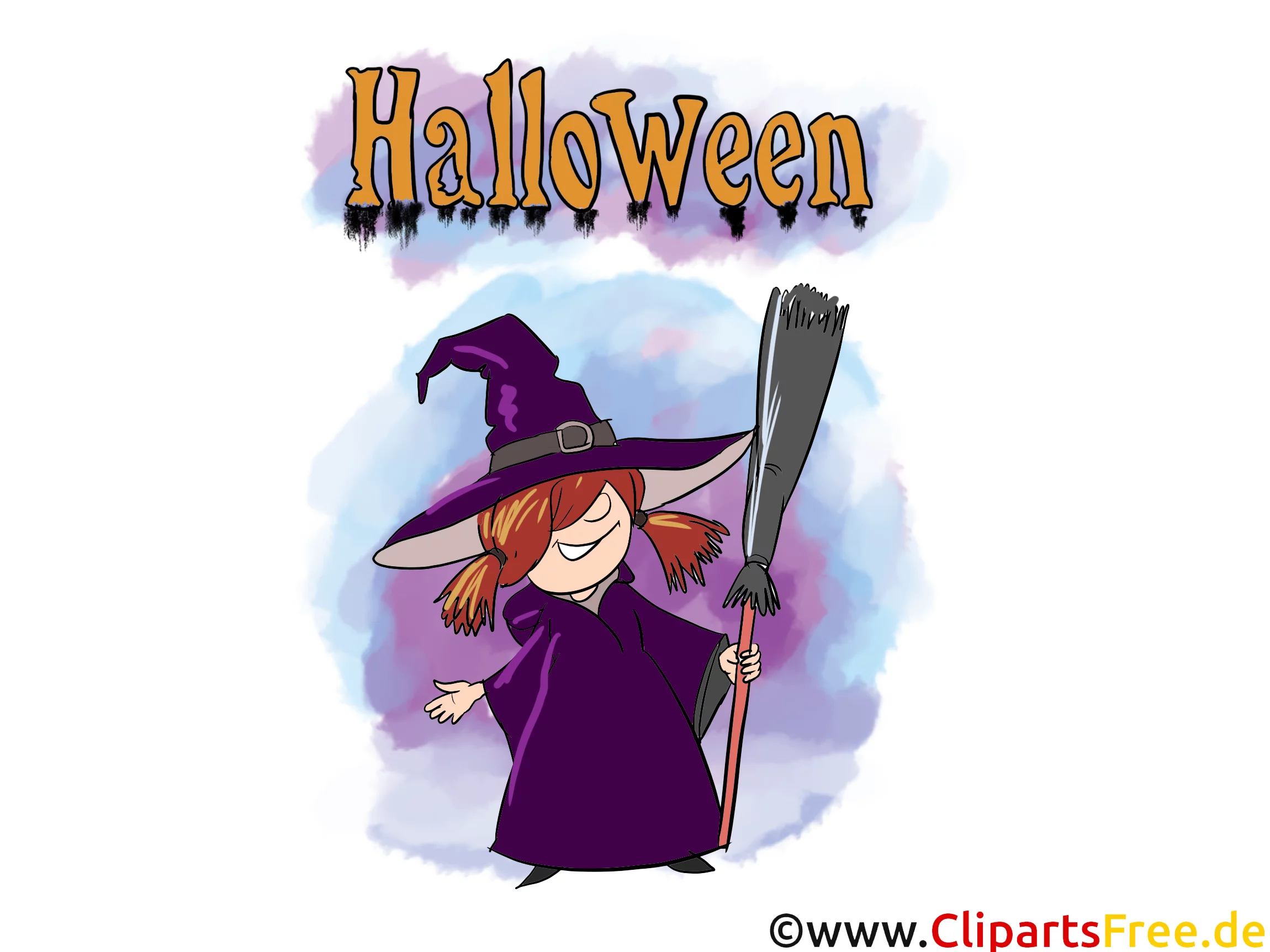 Halloween Karten - Cliparts, Bilder, Grusskarten, Vorlagen für Einladungen