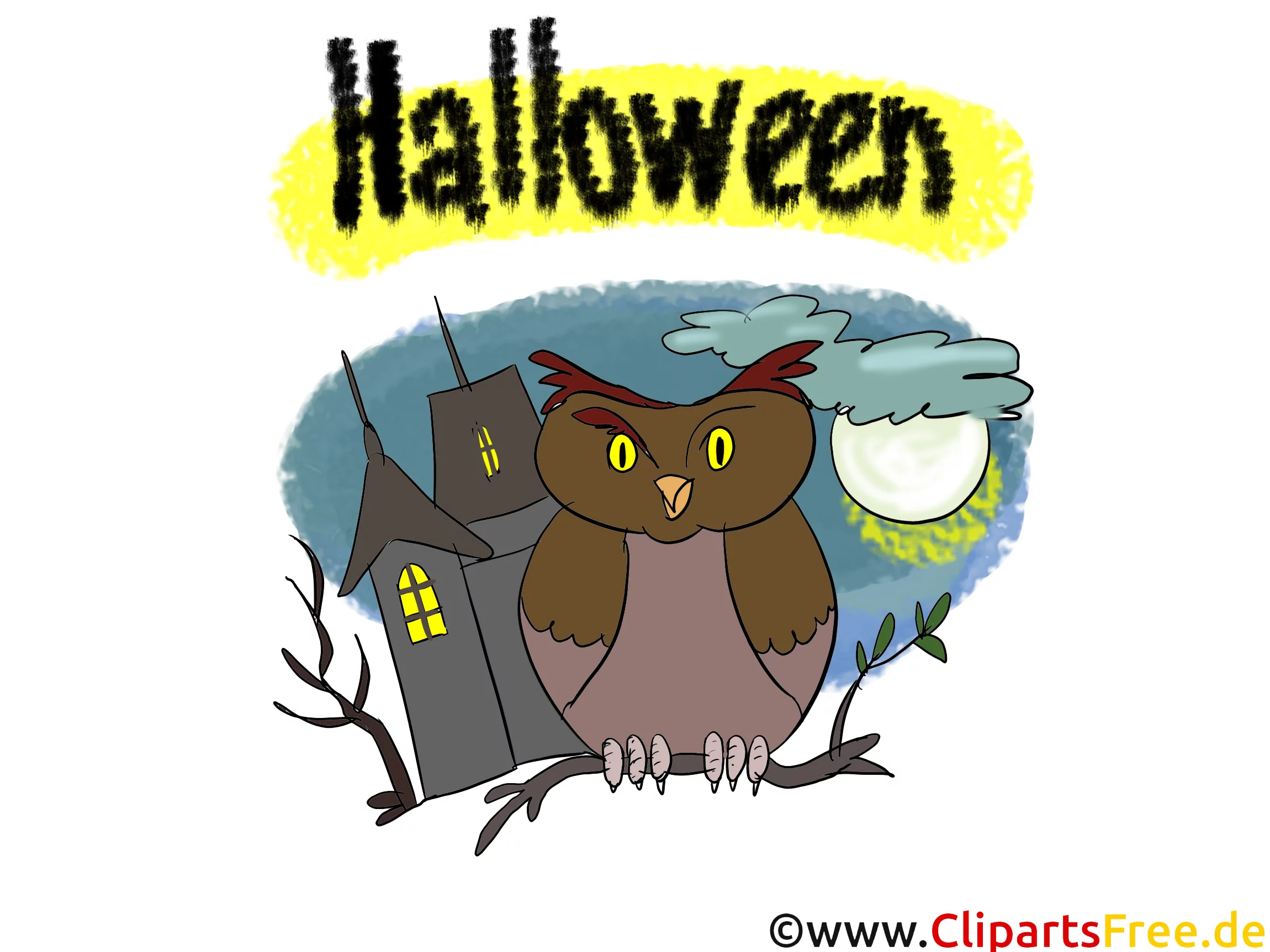 Klappkarte zu Halloween basteln - Illustrationen, Bilder, Grafiken, Cliparts, Cartoons zu Halloween