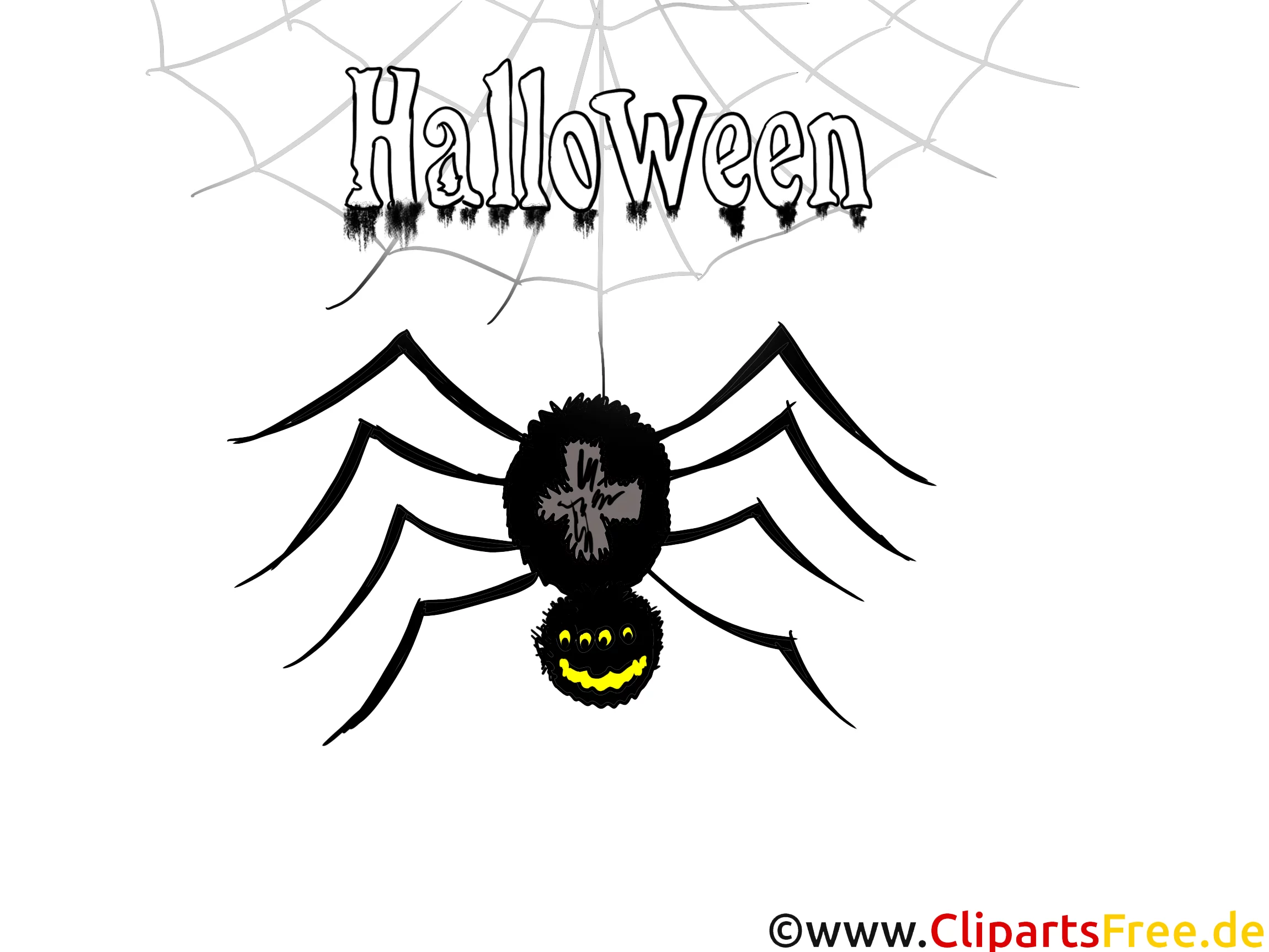 Spinne Illustration - Illustrationen, Bilder, Grafiken, Cliparts, Comics, Cartoons zu Halloween