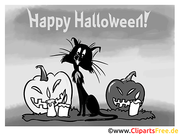 Bild schwarz weiss zu Halloween