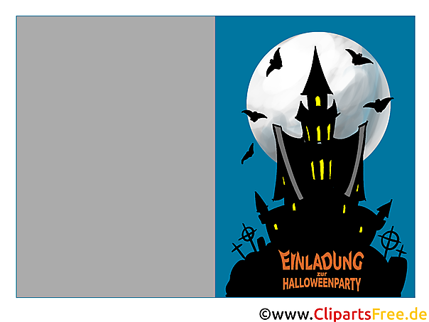 Gruseliger Schloss - Einladung zur Halloween-Party erstellen