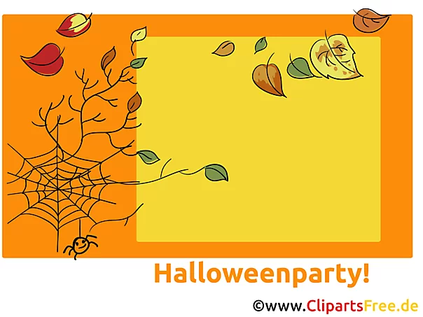 Halloweenparty Einladung zum Verschicken oder Drucken kostenlos