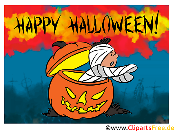 Kuerbis Halloween Bild Karte zum Verschicken