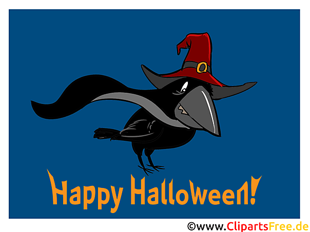 Rabe Clipart zu Halloween