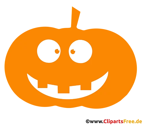 Witziger Comic Kürbis - PNG-Clipart zu Halloween