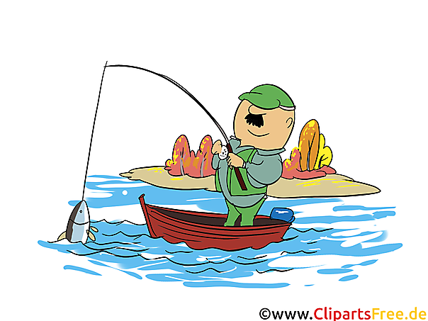 Angeln auf See Clipart, Illustration, Bild, Grafik, Cartoon Angeln auf See Clipart, Illustration, Bild, Grafik, Cartoon