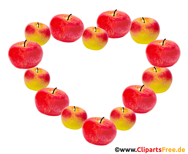 Bild-Rahmen aus Äpfeln - Herbst Bilder mit transparentem Hintergrund