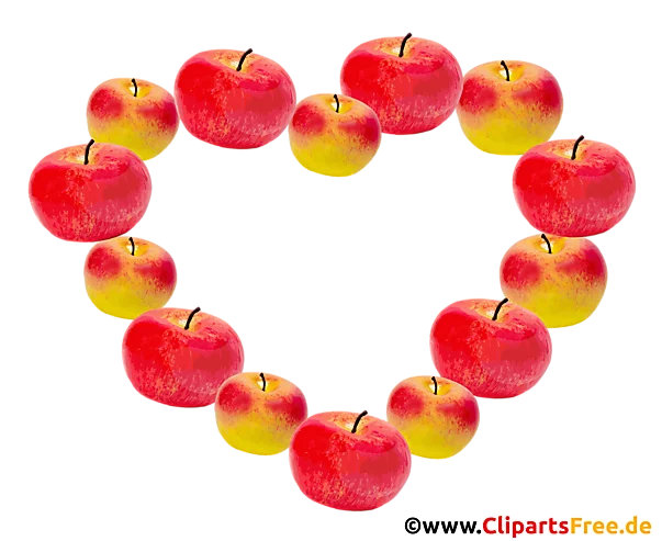 Bild-Rahmen aus Äpfeln - Herbst Bilder mit transparentem Hintergrund
