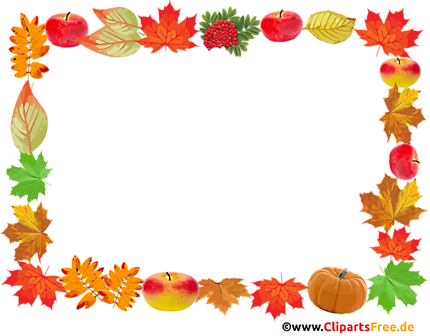 Ahornblätter, Kürbisse, Äpfel - Rahmen für Fotos zum Thema Herbst