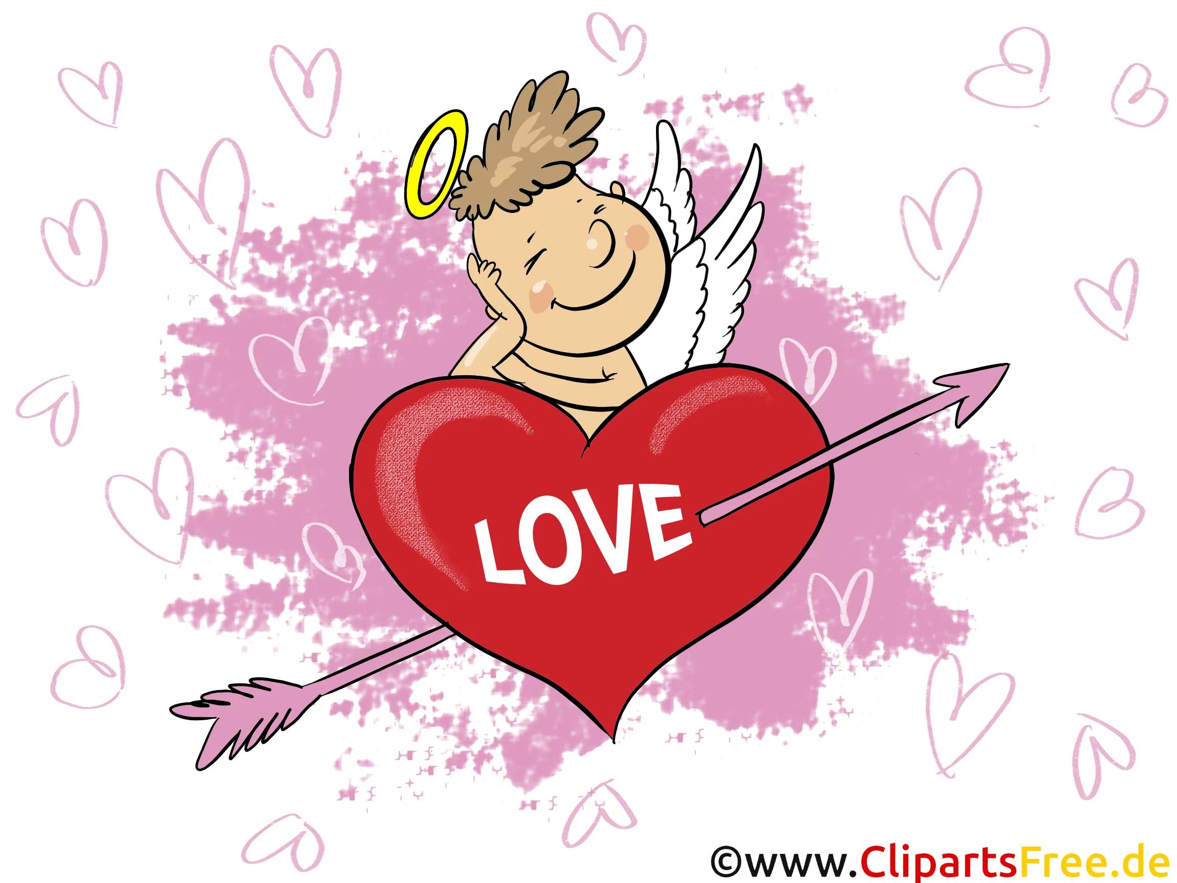 Herz Liebe Grusskarte, Clipart, GB Bild, Grafik, Cartoon