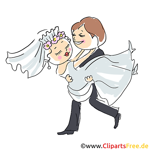 Bräutigam trägt Braut auf Händen Clipart, Illustration, Bild Bräutigam trägt Braut auf Händen Clipart, Illustration, Bild