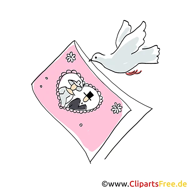 Hochzeitskarte mit Foto trägt Taube Karte, Clip Art, Grafik
