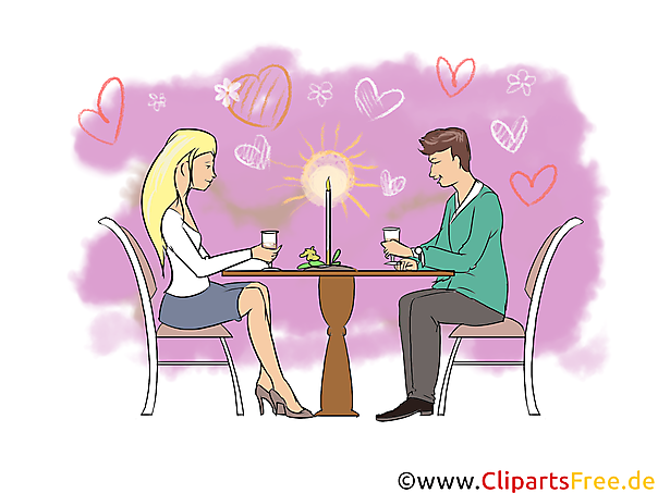 Abendessen in Restaurant - Dating Clipart, Illustration, Bild Abendessen in Restaurant - Dating Clipart, Illustration, Bild