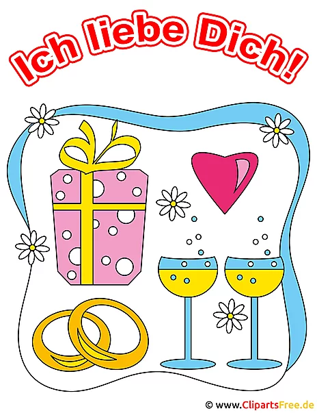 Cocktail Clipart - Ich liebe Dich Bilder