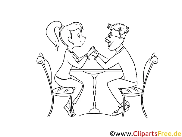 Dating Illustrationen und Clipart schwarz und weiß