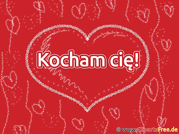 Was Heißt Auf Polnisch Ich Liebe Dich Ich liebe dich Polnisch Grusskarte, Clipart, GB Bild, Grafik