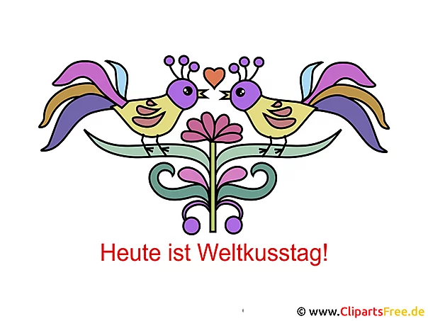 Kuss Tag Bild, Cartoon, Karte