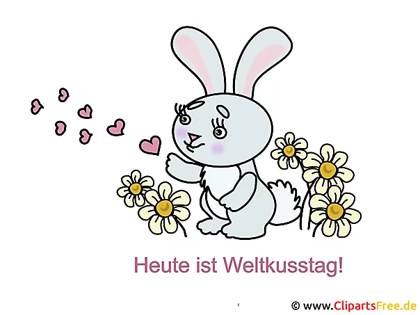 Tag des Kusses Karte, Bild, Cartoon, GB Bild