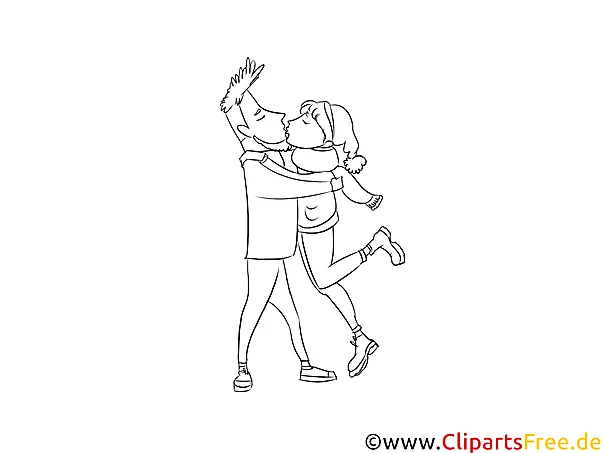 Treffen ein Paar Mann und Frau Clipart Bild