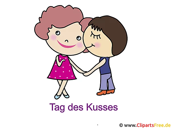 Welt Kuss Tag Clipart-Bild-Illustration