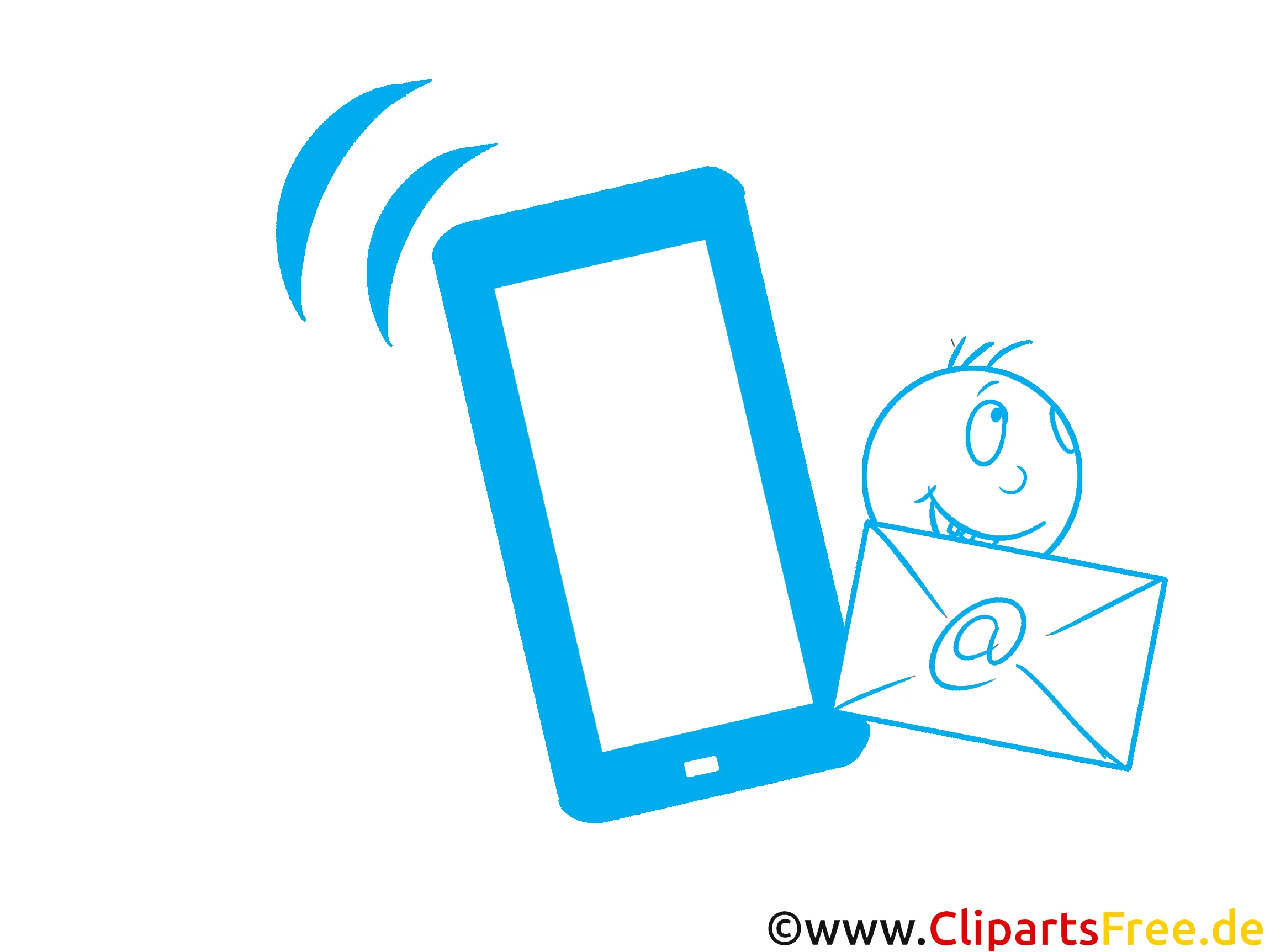 Lustige Icons Message in Smartphone