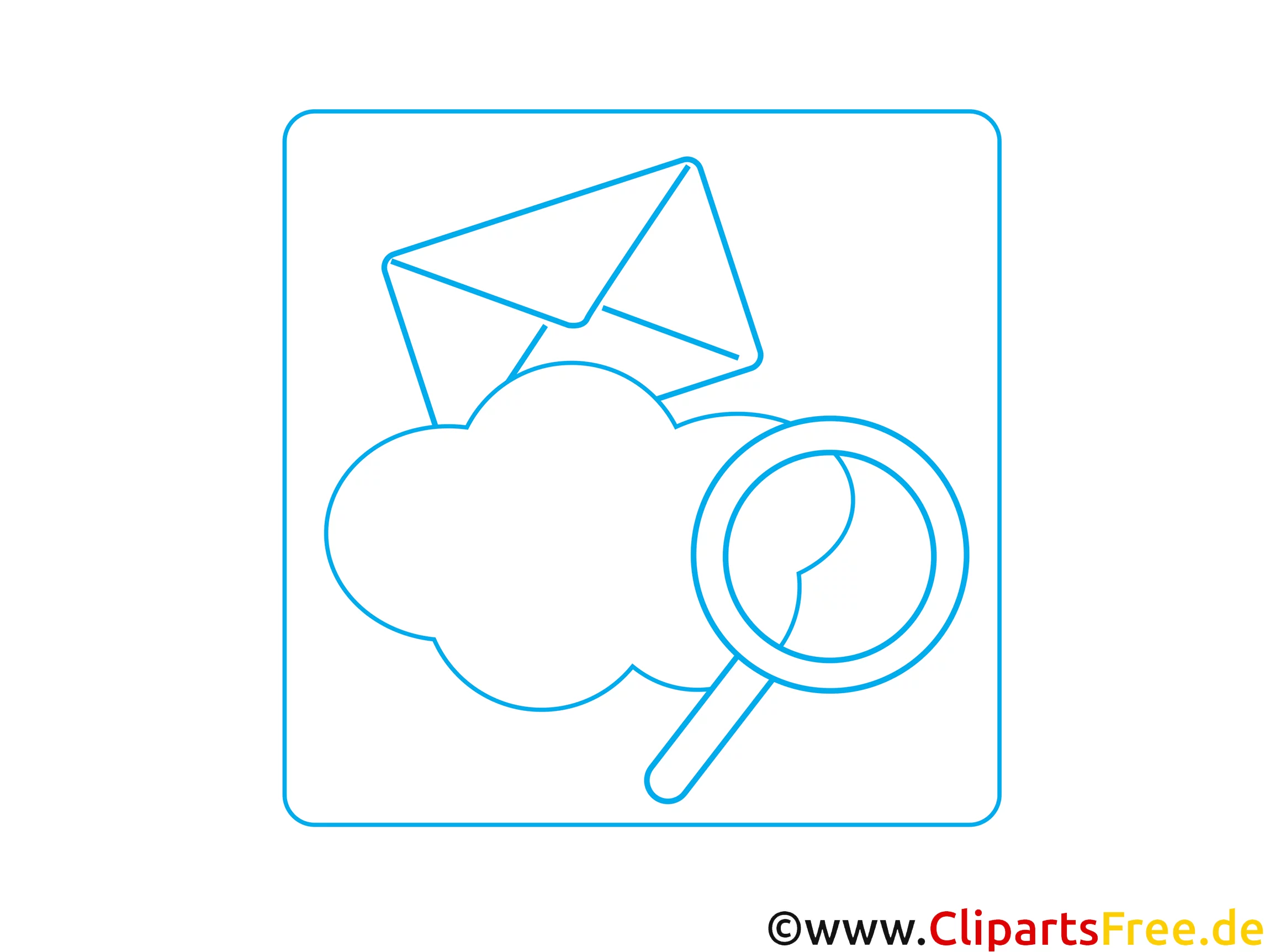 Suche im Cloud Icon