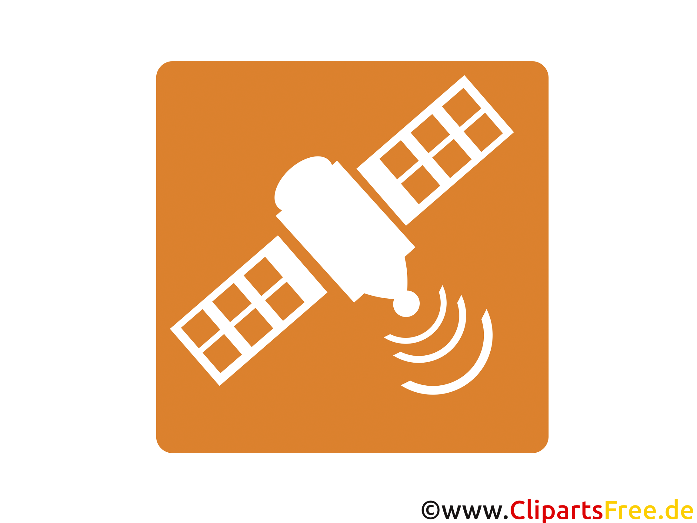 Icon Satellit im All