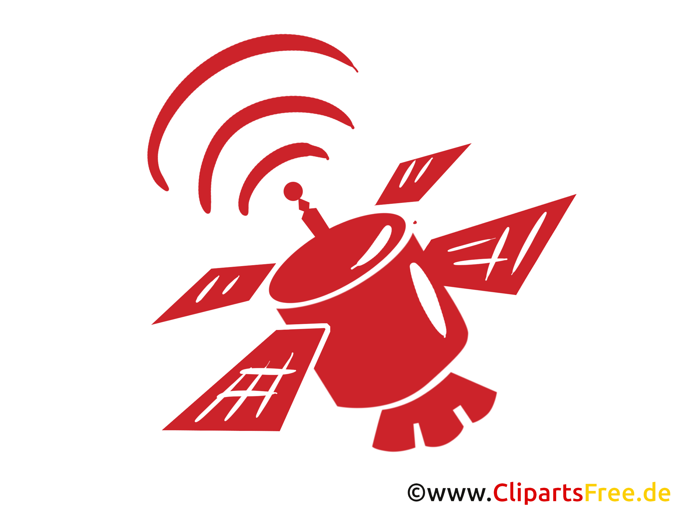Satellit via Internet Icon-Clipart