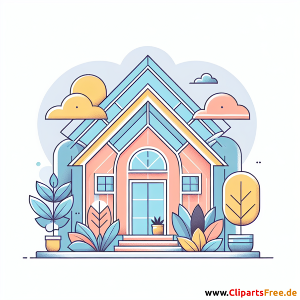 Atriumhaus Clipart - Bilder zum Thema Immobilien