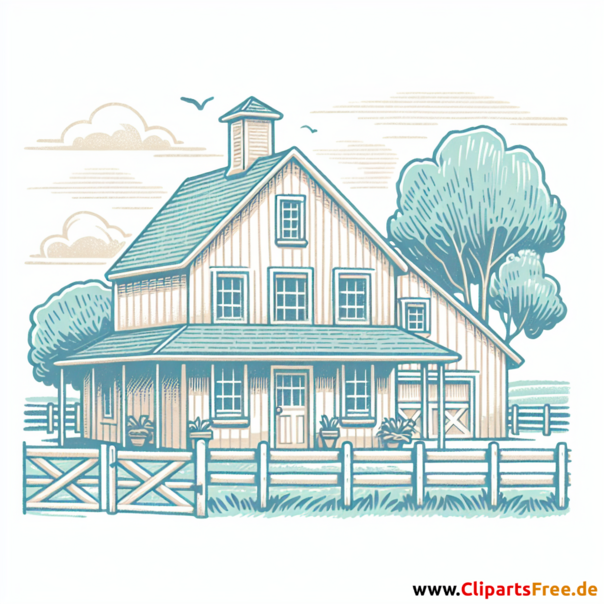 Bauernhaus Clipart - Bilder zum Thema Immobilien