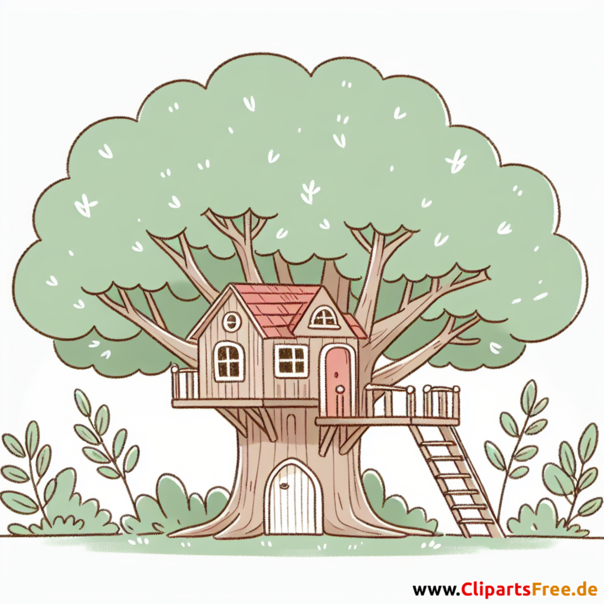 Baumhaus Clipart - Bilder zum Thema Immobilien