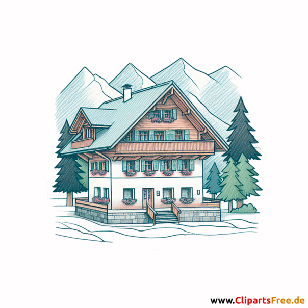 Chalet Clipart - Bilder zum Thema Immobilien