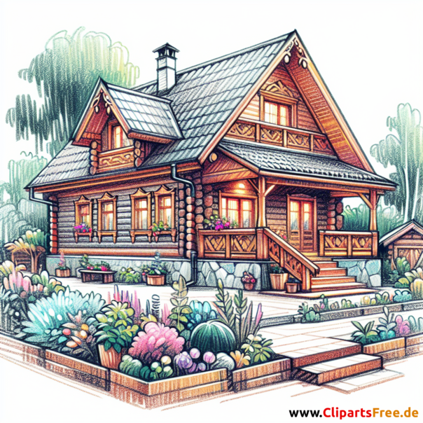 Datscha Clipart - Bilder zum Thema Immobilien