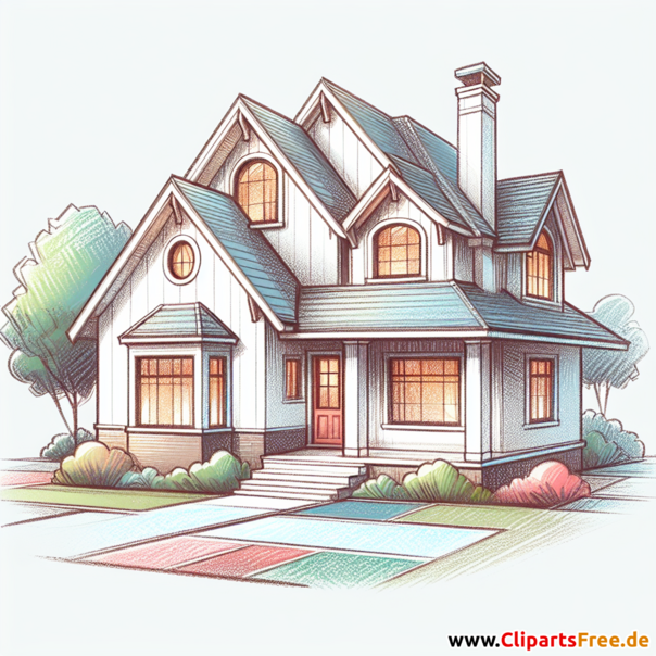 Einfamilienhaus Clipart - Bilder zum Thema Immobilien