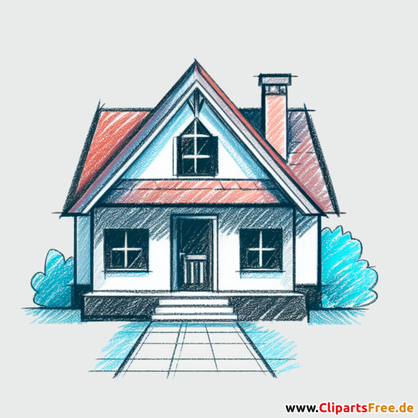 Haus mit Satteldach Clipart - Bilder zum Thema Immobilien