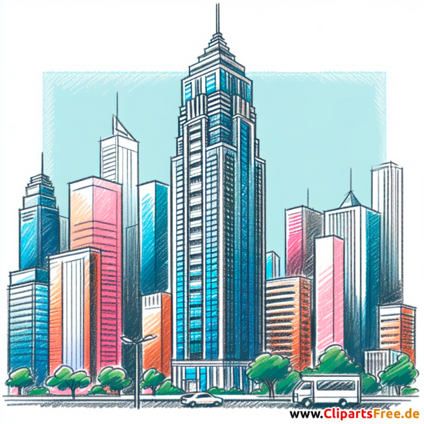Hochhaus Clipart - Bilder zum Thema Immobilien