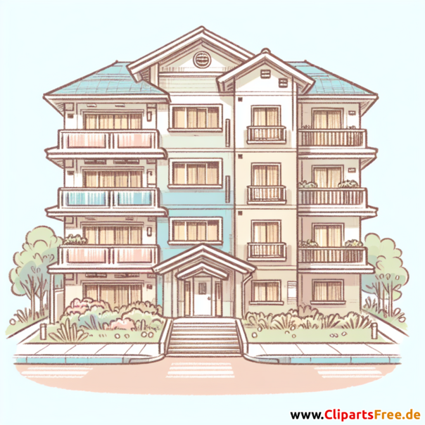 Mehrfamilienhaus Clipart - Bilder zum Thema Immobilien