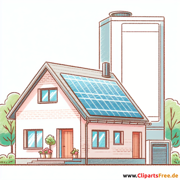 Niedrigenergiehaus Clipart - Bilder zum Thema Immobilien